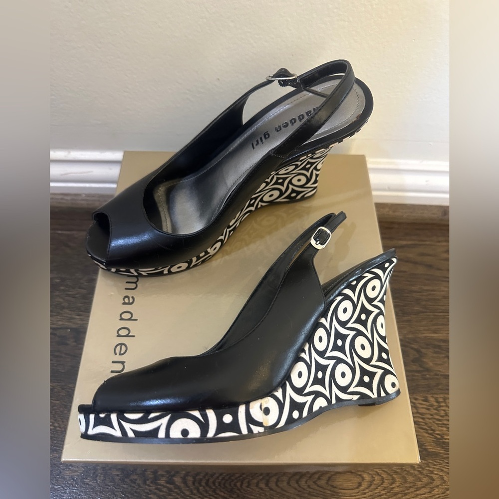 Madden Girl open toe wedges